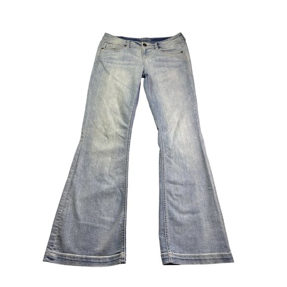 Maurices Womens 7/8 Regular Light Wash Flare Jeans - Picture 1 of 3